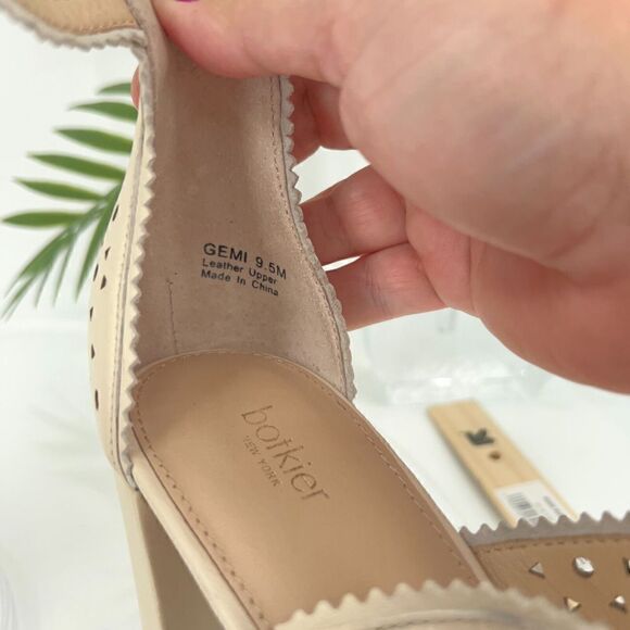 Botkier Gemi Sandals Women's Size 9.5 Ivory Cream Leather Block Heel Shoes - Picture 16 of 16